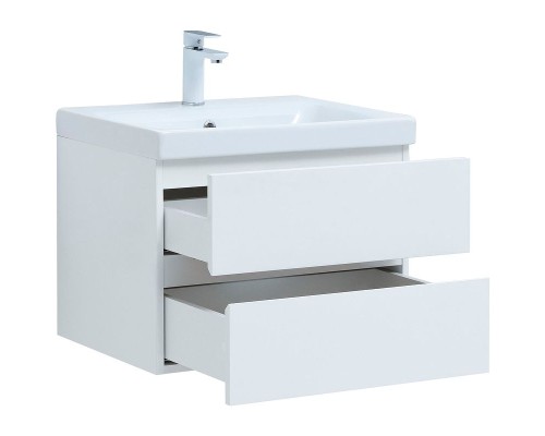Тумба под раковину Aquanet Беркли 60 302349 подвесная Белый глянец