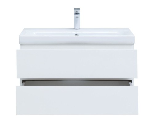 Тумба под раковину Aquanet Беркли 80 302351 подвесная Белый глянец