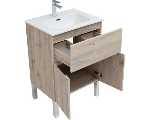 Тумба под раковину Aquanet Алвита New 60 277549 Дуб веллингтон белый