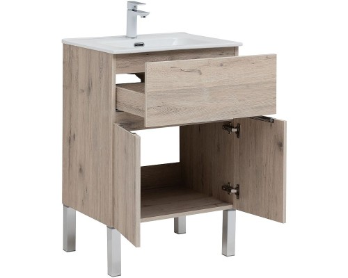 Тумба под раковину Aquanet Алвита New 60 277549 Дуб веллингтон белый