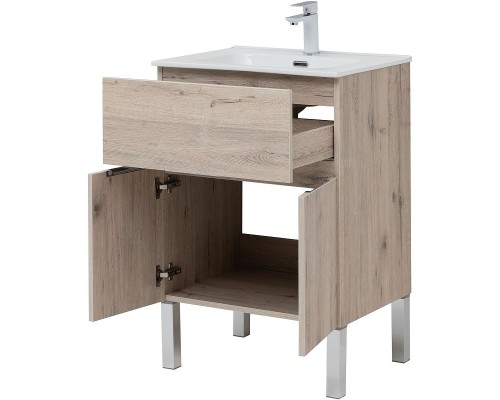 Тумба под раковину Aquanet Алвита New 60 277549 Дуб веллингтон белый