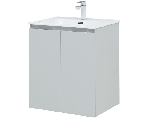 Тумба под раковину Aquanet Алвита New 60 277524 подвесная Серая матовая