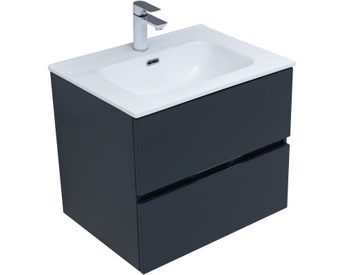 Тумба под раковину Aquanet Алвита New 60 277511 подвесная Антрацит