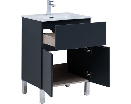 Тумба под раковину Aquanet Алвита New 60 277547 Антрацит