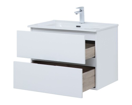Тумба под раковину Aquanet Алвита New 70 303909 подвесная Белая матовая