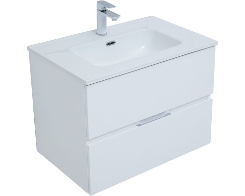 Тумба под раковину Aquanet Алвита New 70 303909 подвесная Белая матовая