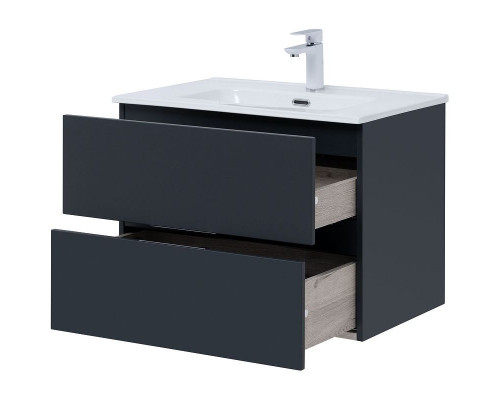 Тумба под раковину Aquanet Алвита New 70 303908 подвесная Антрацит