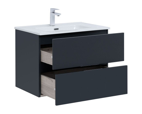 Тумба под раковину Aquanet Алвита New 70 303908 подвесная Антрацит