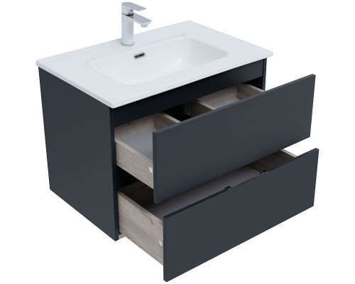 Тумба под раковину Aquanet Алвита New 70 303908 подвесная Антрацит