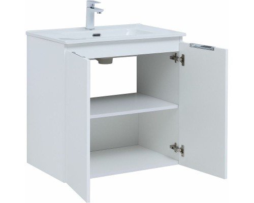 Тумба под раковину Aquanet Алвита New 70 303905 подвесная Белая матовая