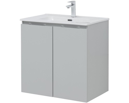 Тумба под раковину Aquanet Алвита New 70 303903 подвесная Серая матовая