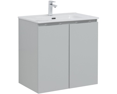 Тумба под раковину Aquanet Алвита New 70 303903 подвесная Серая матовая