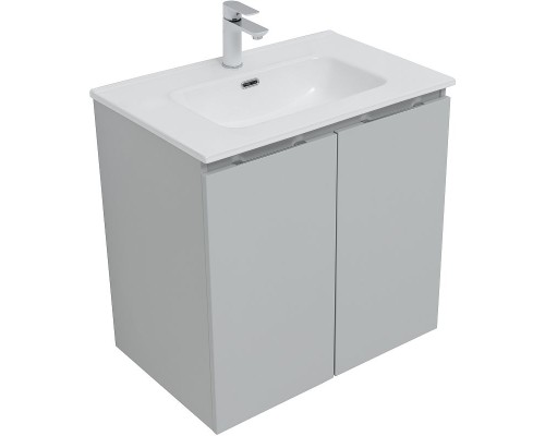 Тумба под раковину Aquanet Алвита New 70 303903 подвесная Серая матовая