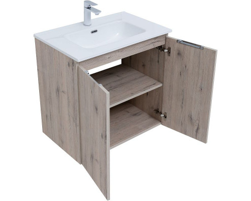 Тумба под раковину Aquanet Алвита New 70 303906 подвесная Дуб веллингтон белый