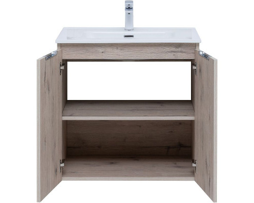Тумба под раковину Aquanet Алвита New 70 303906 подвесная Дуб веллингтон белый
