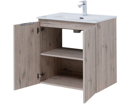Тумба под раковину Aquanet Алвита New 70 303906 подвесная Дуб веллингтон белый