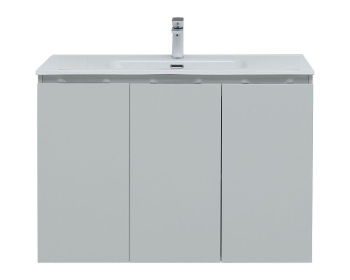 Тумба под раковину Aquanet Алвита New 100 277532 подвесная Серая матовая