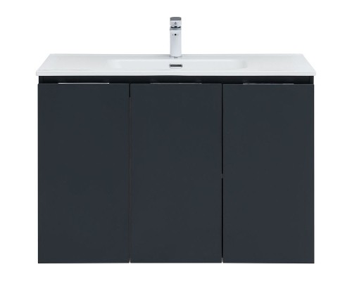 Тумба под раковину Aquanet Алвита New 100 277531 подвесная Антрацит