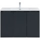 Тумба под раковину Aquanet Алвита New 100 277531 подвесная Антрацит