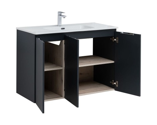 Тумба под раковину Aquanet Алвита New 100 277531 подвесная Антрацит