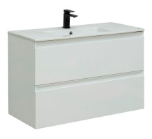 Тумба под раковину Allen Brau Eclipse 100 1.E1003.WM подвесная Белая матовая