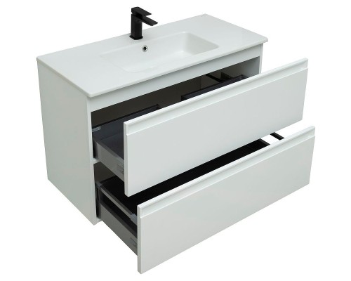 Тумба под раковину Allen Brau Eclipse 100 1.E1003.WM подвесная Белая матовая