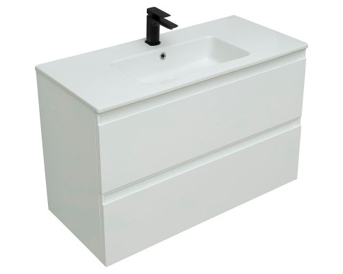 Тумба под раковину Allen Brau Eclipse 100 1.E1003.WM подвесная Белая матовая