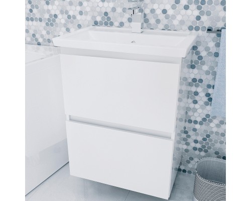 Тумба под раковину 1MarKa New Aris 70П Ц0000019921 подвесная Белый глянец
