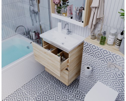 Тумба под раковину 1MarKa New Aris 70П Ц0000019922 подвесная Дуб Сонома