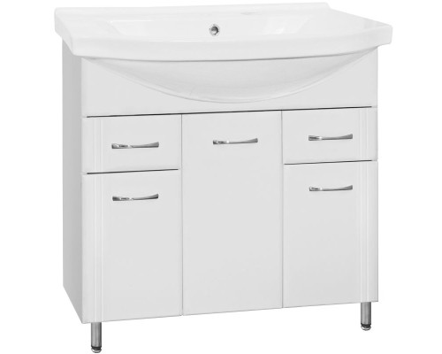 Тумба под раковину Style Line Эко Стандарт 26 Эльбрус 90 Белый глянец