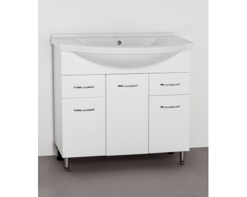 Тумба под раковину Style Line Эко Стандарт 26 Эльбрус 90 Белый глянец