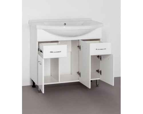 Тумба под раковину Style Line Эко Стандарт 26 Эльбрус 90 Белый глянец