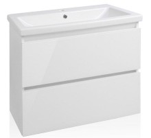 Тумба под раковину Style Line Даймонд 70 Люкс Plus подвесная Белый глянец