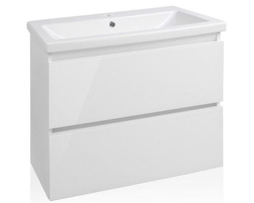 Тумба под раковину Style Line Даймонд 70 Люкс Plus подвесная Белый глянец