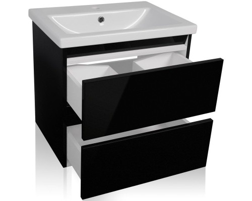 Тумба под раковину Style Line Даймонд 70 Люкс Plus подвесная Белый глянец