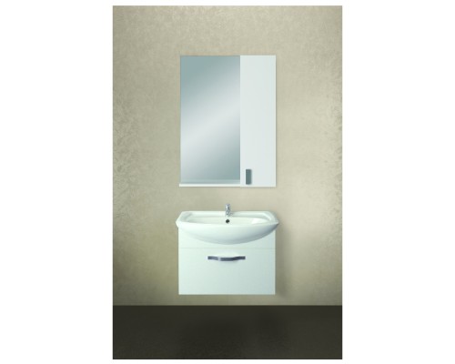 Тумба под раковину 1MarKa Вита 65П 1 ящик Белая глянцевая