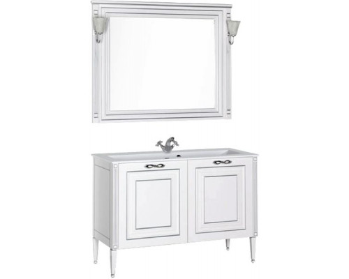 Зеркало Aquanet Паола 120 181768 Белое серебро