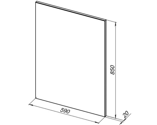 Зеркало Aquanet Lino 60 253905 Белое матовое