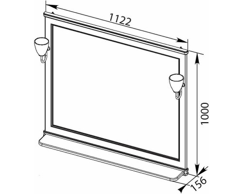 Зеркало Aquanet Валенса 110 180291 Белое