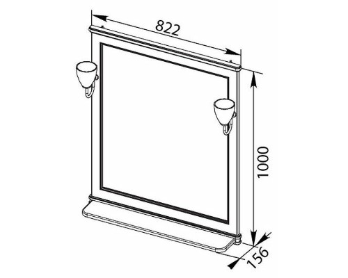 Зеркало Aquanet Валенса 80 180151 Белое