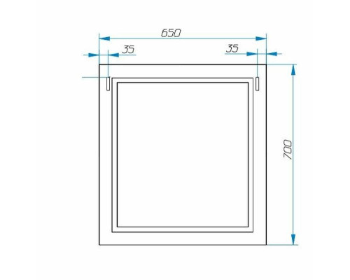 Зеркало Эстет Bali Classic 65 ФР-00002154 Белое
