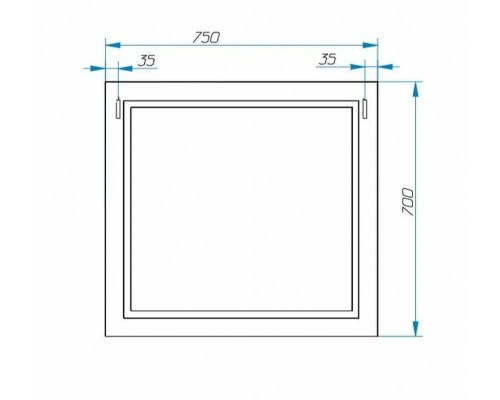 Зеркало Эстет Bali Classic 75 ФР-00002234 Белое