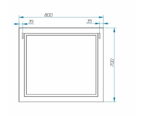 Зеркало Эстет Bali Classic 80 ФР-00002235 Белое