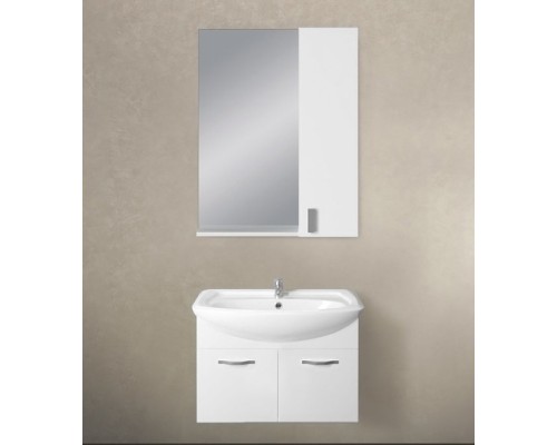 Зеркало со шкафом 1MarKa Вита 65 Белый глянцевый