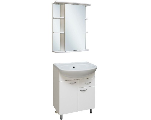 Зеркальный шкаф Runo Гиро 55 R 00000000020 с подсветкой Белый