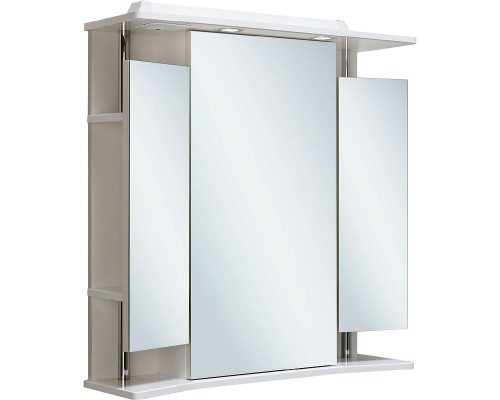 Зеркальный шкаф Runo Валенсия 75 00000000019 с подсветкой Белый