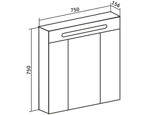 Зеркальный шкаф Runo Парма 75 00000001148 с подсветкой Белый