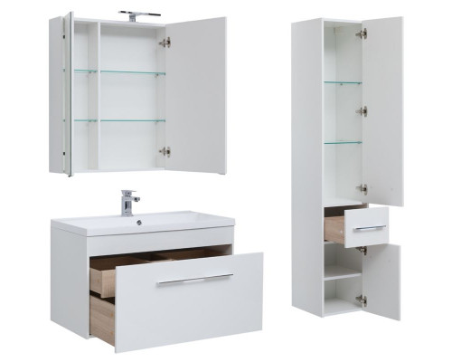 Зеркальный шкаф Aquanet Августа 100 210005 Белый