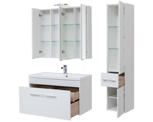 Зеркальный шкаф Aquanet Августа 100 210005 Белый