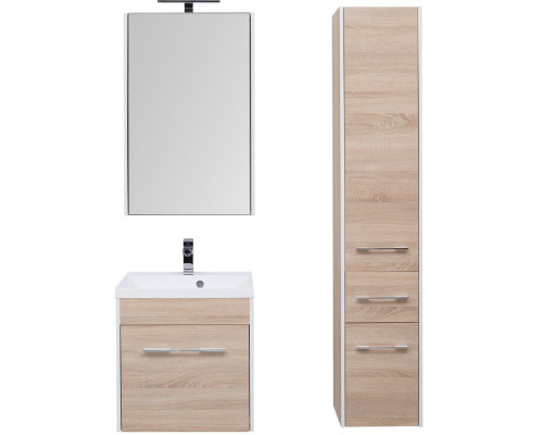 Зеркальный шкаф Aquanet Августа 58 210009 Дуб сонома